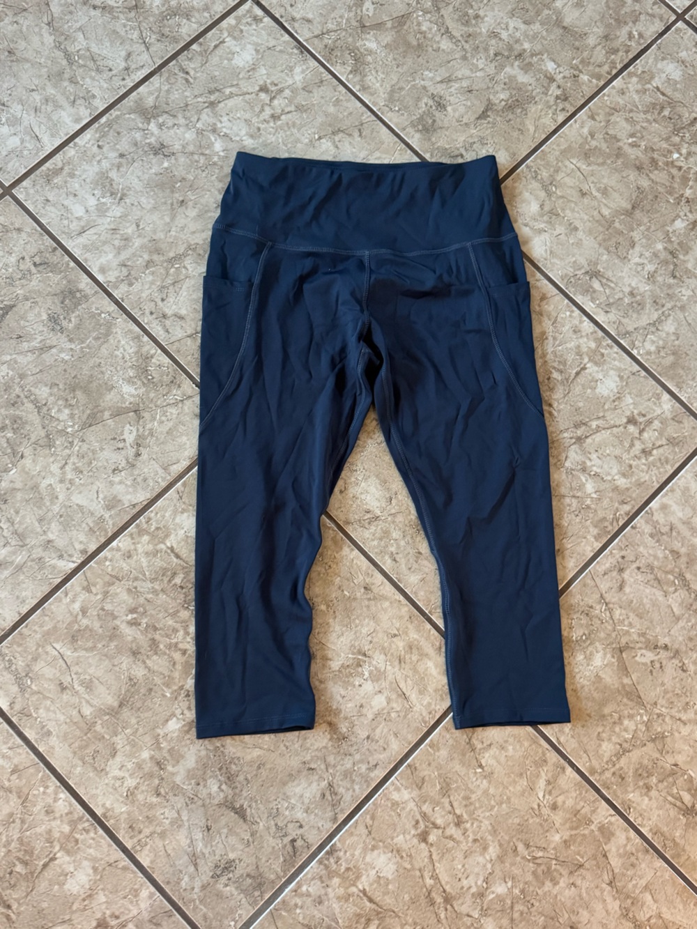 great Blue Active Capri Leggings